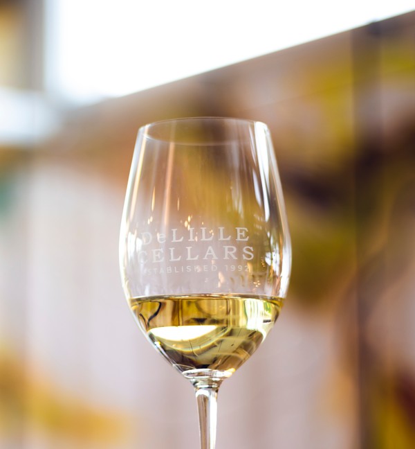 Glass of Chaleur Blanc White WIne