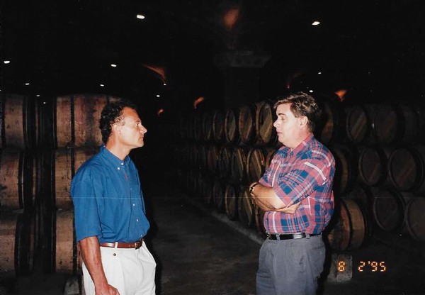 Chris Upchurch with Paul Pontallier at Château Margaux