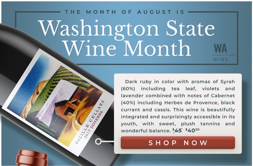 The Month of August is Washington State Wine Month! 