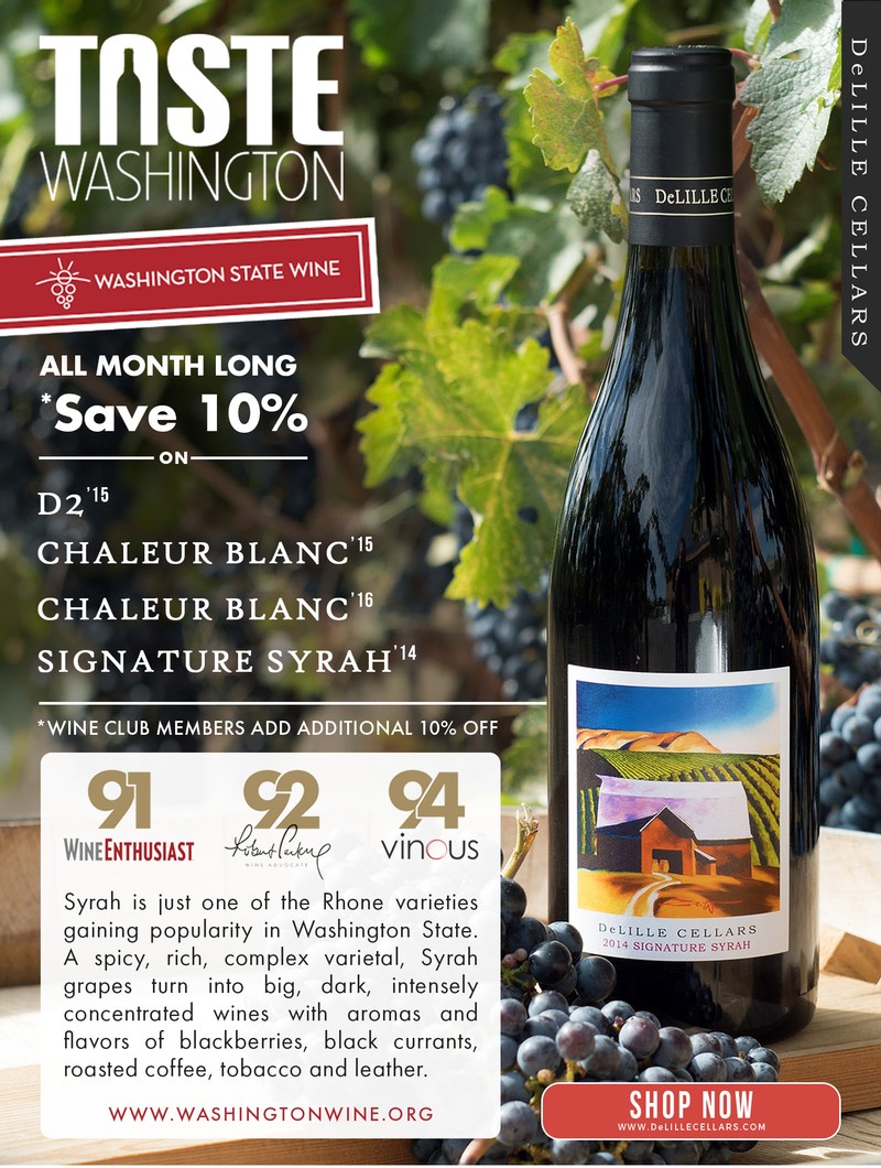 Save $20 on Four Flags, Enjoy 10% off D2, Chaleur Blanc, and Signature Syrah all month long!