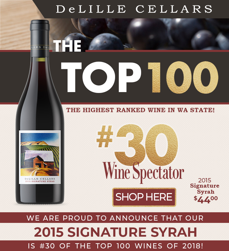🍷💯 2015 Signature Syrah at #30 of the Top 100- Wine Spectator!!